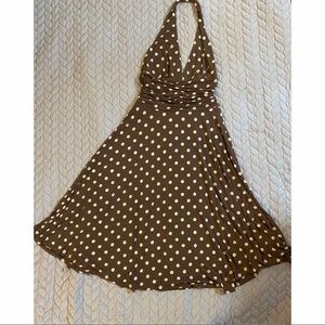 BCBG Paris Polka Dot Halter Dress